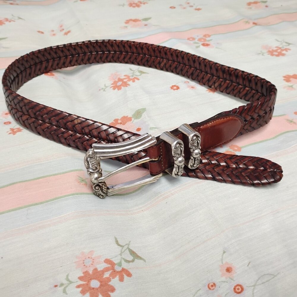 ❤️WOMENS BRIGHTON Brown Braided Belt Sz Small / 28